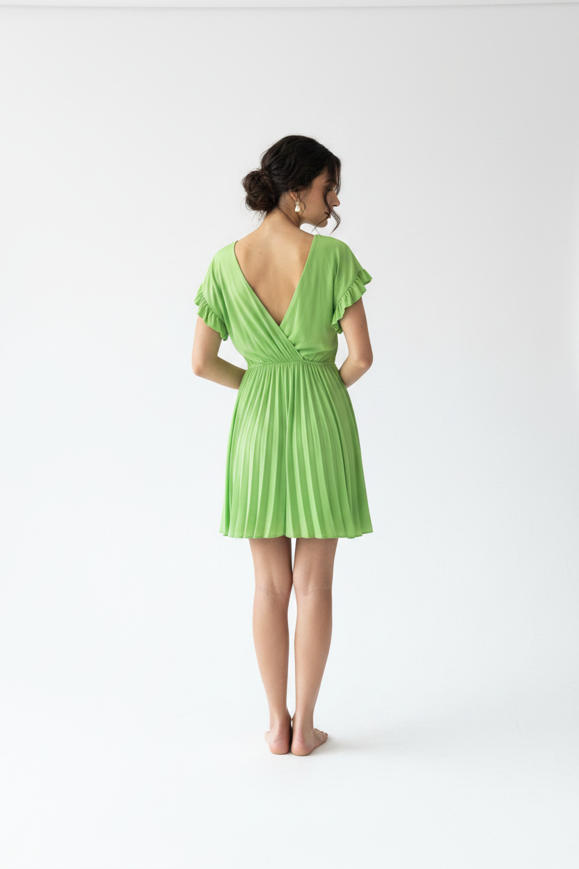 Vestito verde lime mini - retro